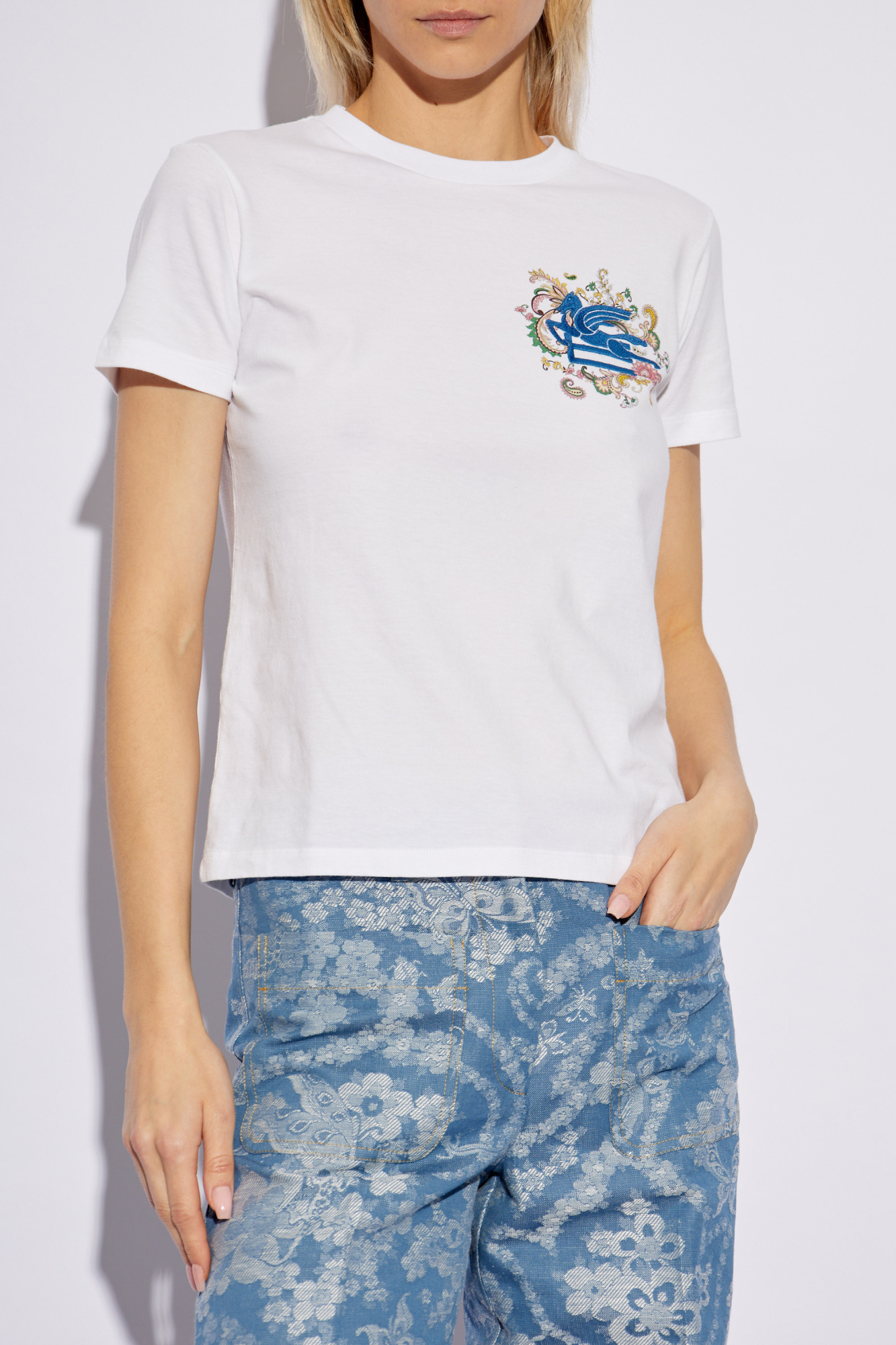 Etro T-shirt with embroidered logo | Women's Clothing | Vitkac